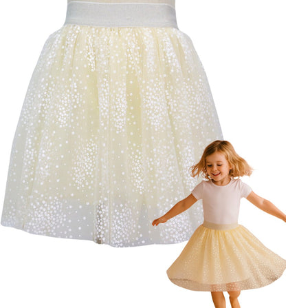 Licht Geel Verkleedrok met Tule