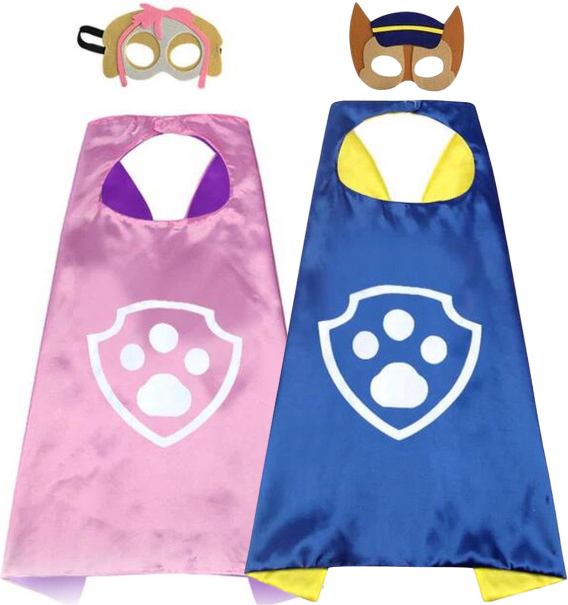 Set van 2 Chase en Skye Verkleedset Cape en Masker