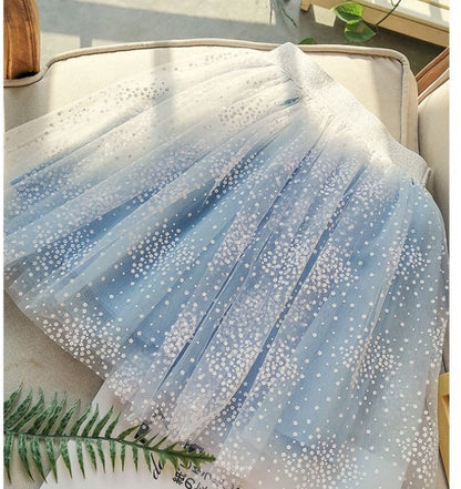Licht Blauw Verkleedrok met Tule