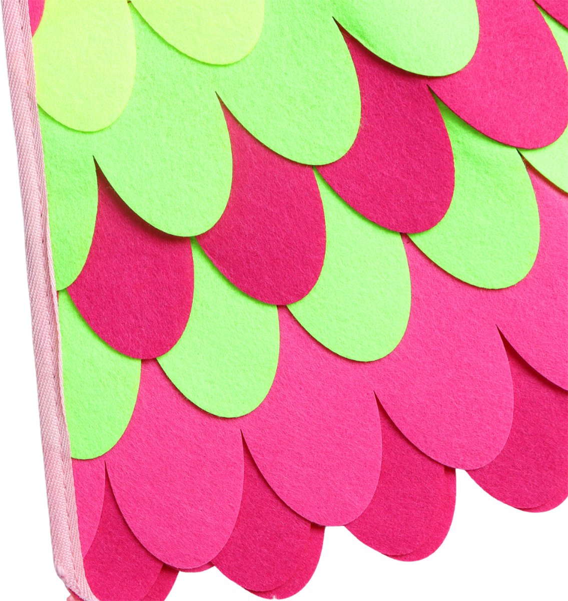 Vogel Verkleedcape en Masker Fluo Roze en Geel