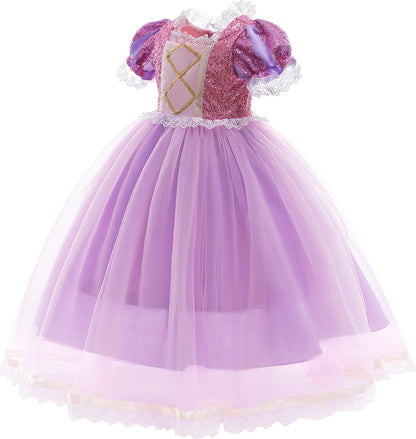 Rapunzel Prinsessenjurk roze en paars