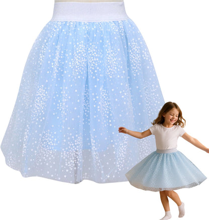 Licht Blauw Verkleedrok met Tule