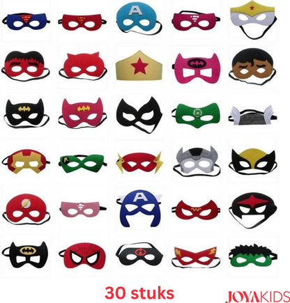 30 Stuks Superhelden Maskers voor Kinderen