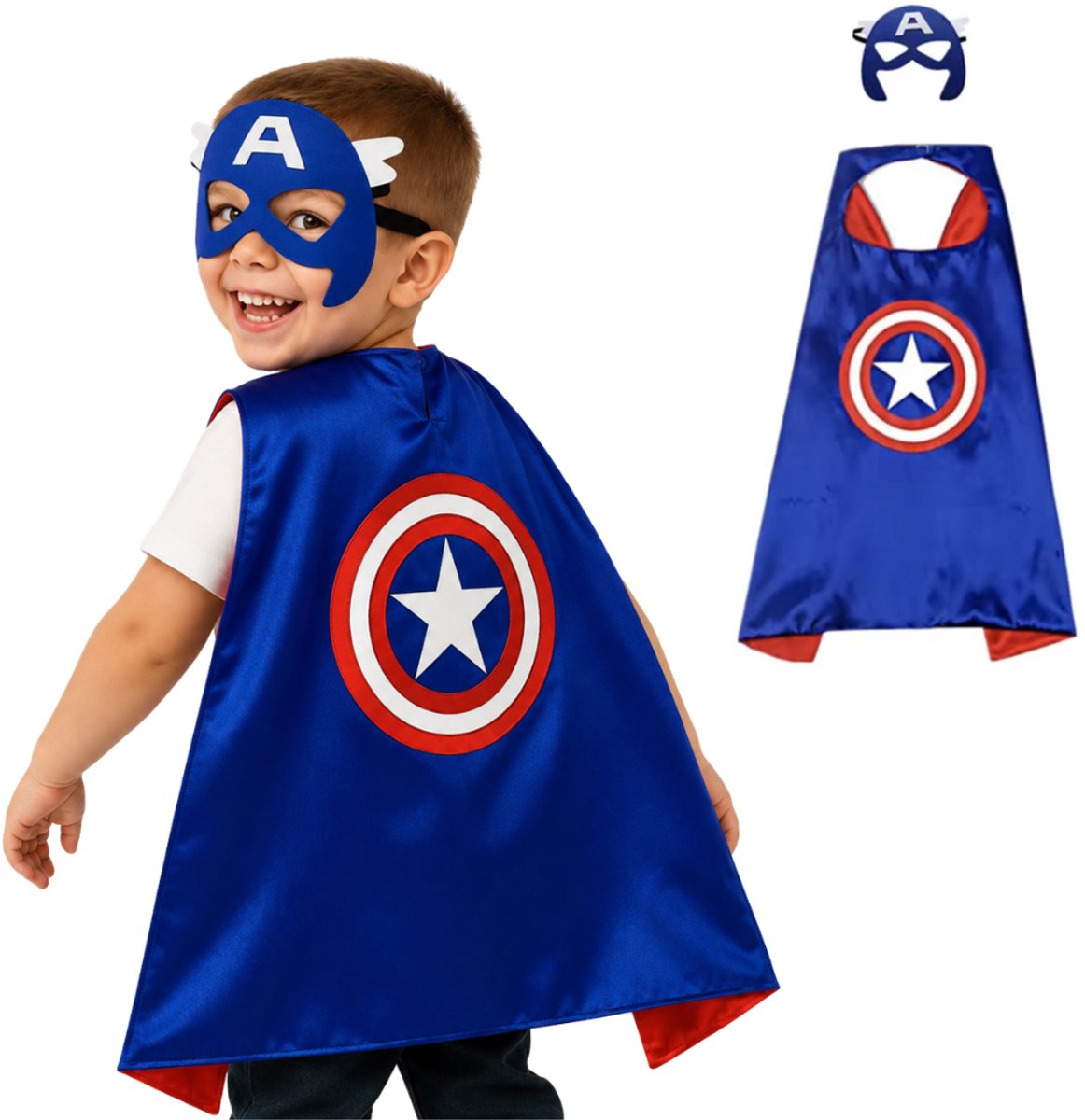 Captain America Superheld Cape en Masker Set