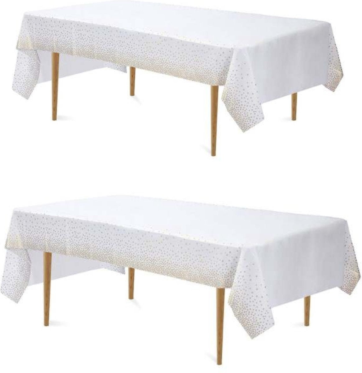 2x Plastic Wegwerp Tafelkleed Set