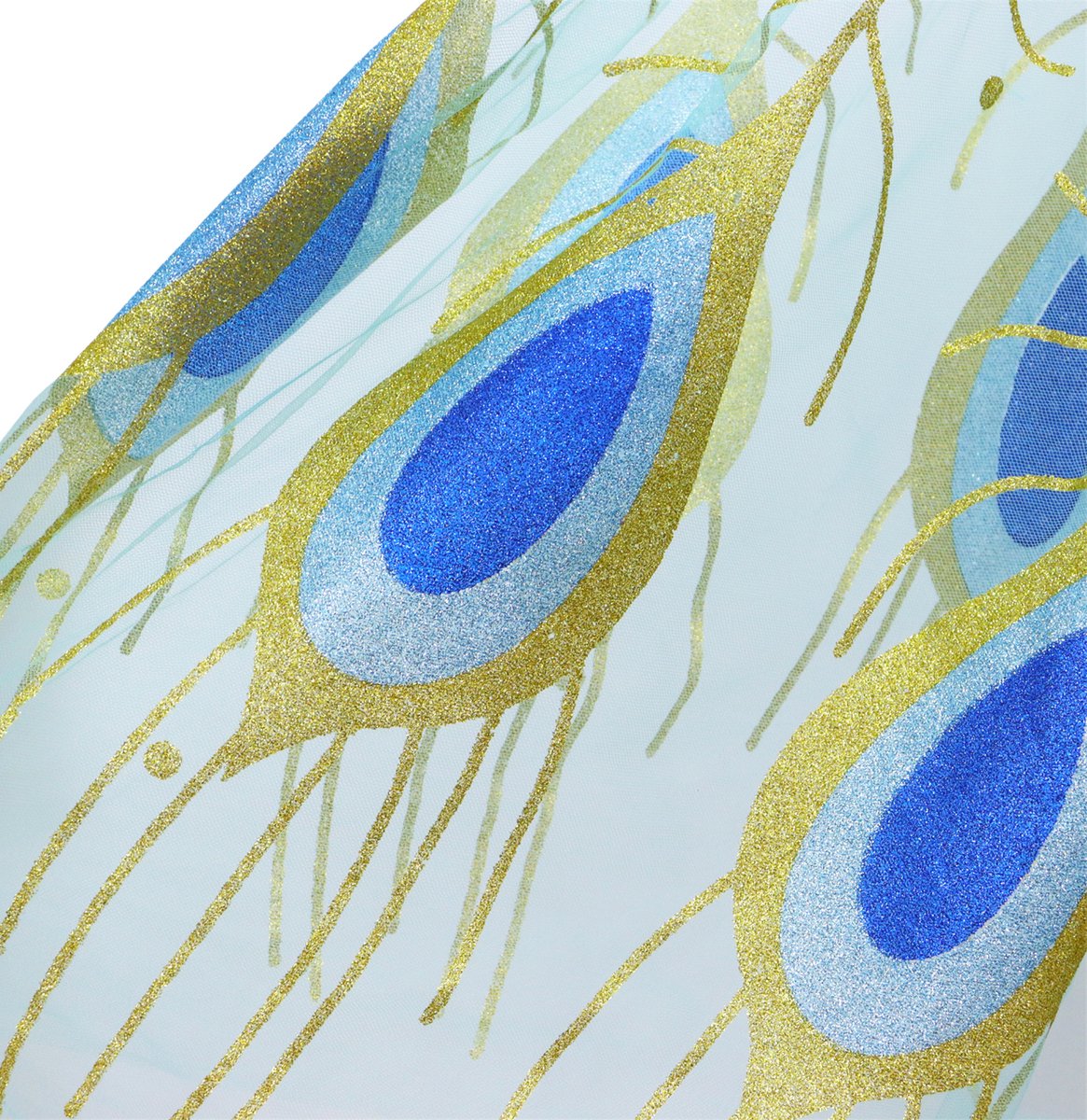 Verkleedcape met Accessoires Blauw met Paauw Vere