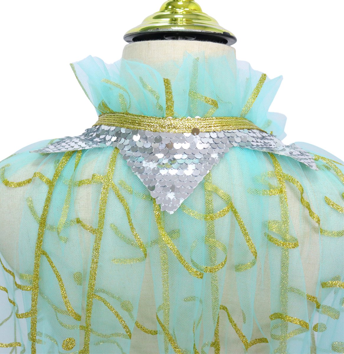 Verkleedcape met Accessoires Blauw met Paauw Vere