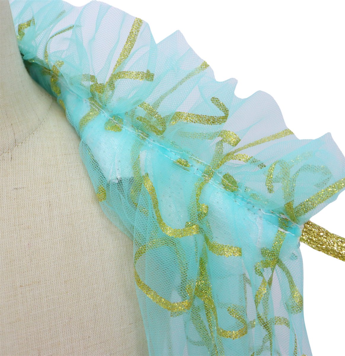 Verkleedcape met Accessoires Blauw met Paauw Vere