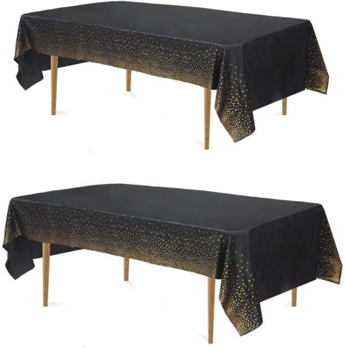 2x Plastic Wegwerp Tafelkleed Set