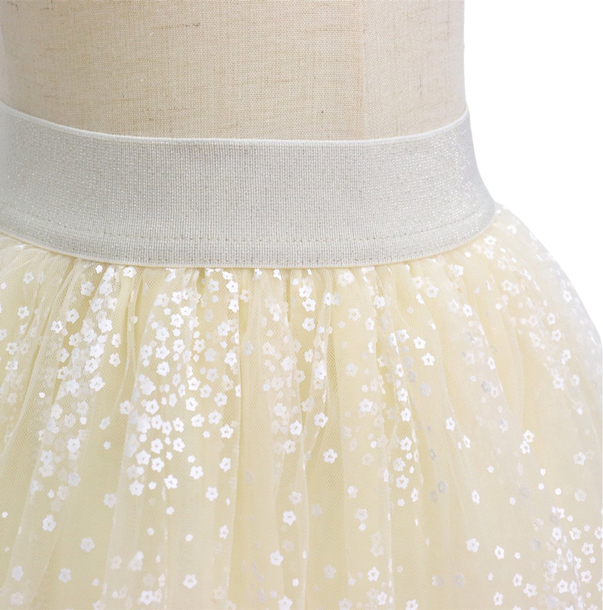Licht Geel Verkleedrok met Tule