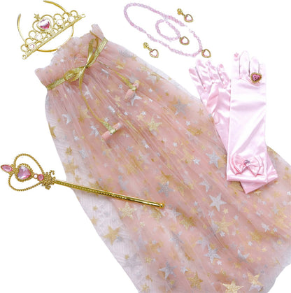 Verkleedcape met Accessoires Beige kleuren