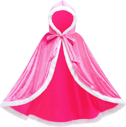 Luxe Verkleed Cape Winter Roze