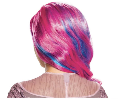 Fel Roze en Blauwe Pruik Lang Haar