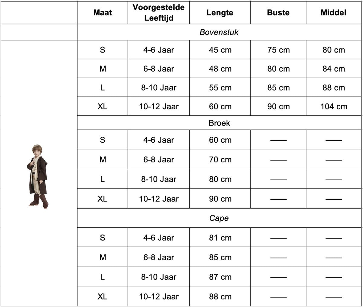 Luke Skywalker Jedi Verkleedset Jongen