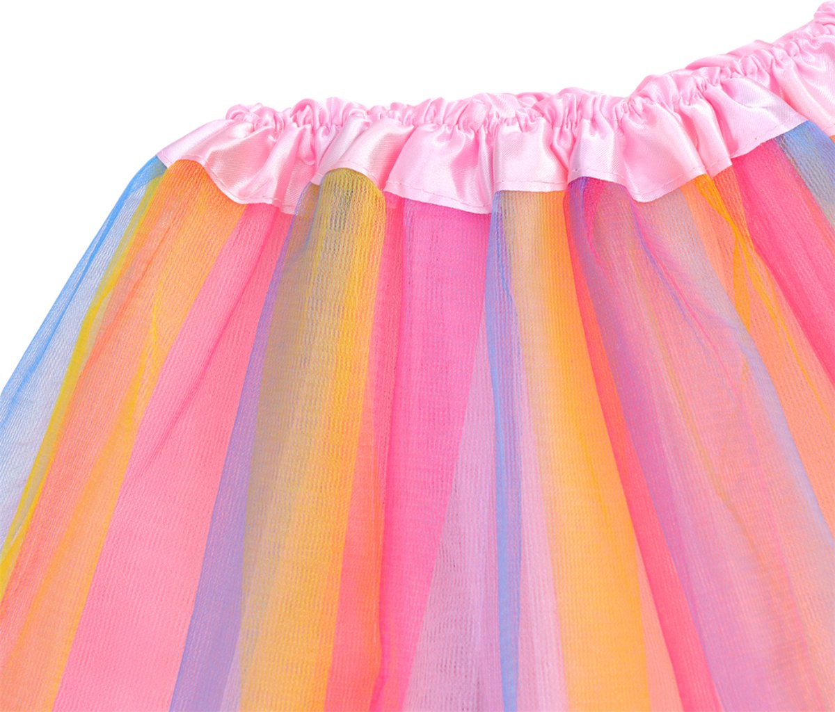 Regenboog tutu met Vleugels en Staf