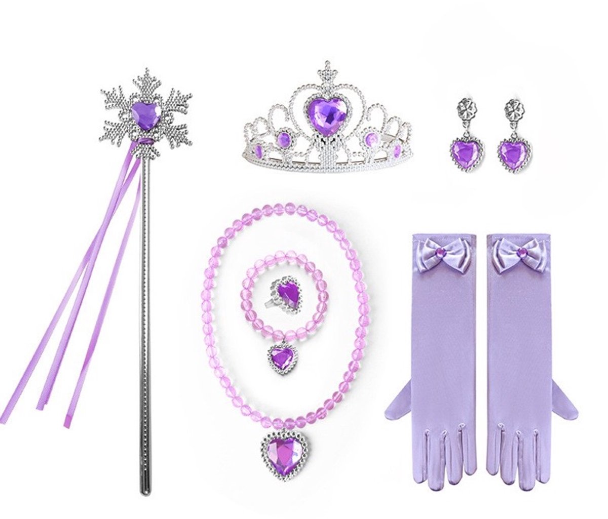 Verkleedcape met Accessoires Paars