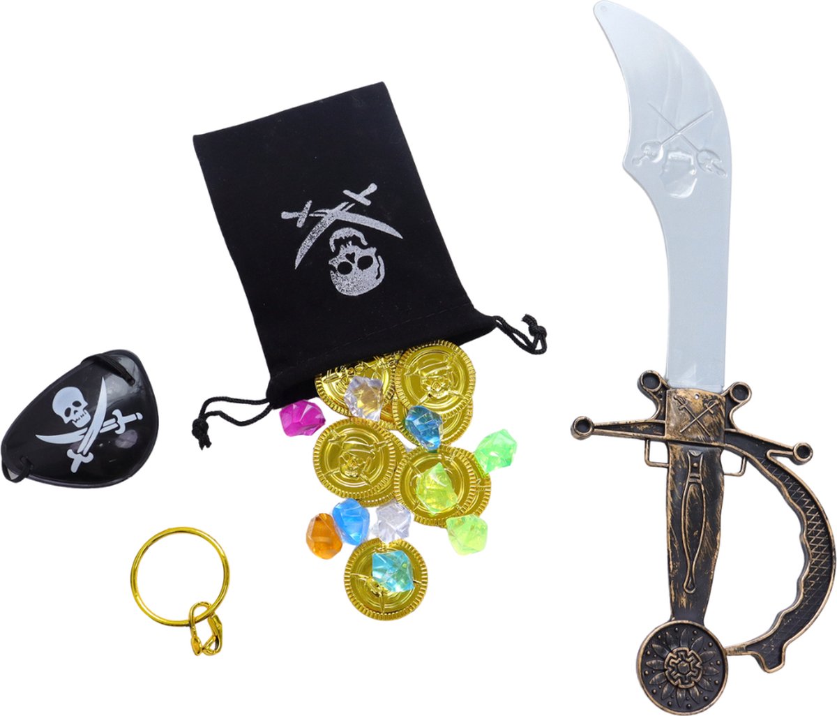 Piraten Verkleedjurk met Accessoires Set Meisje