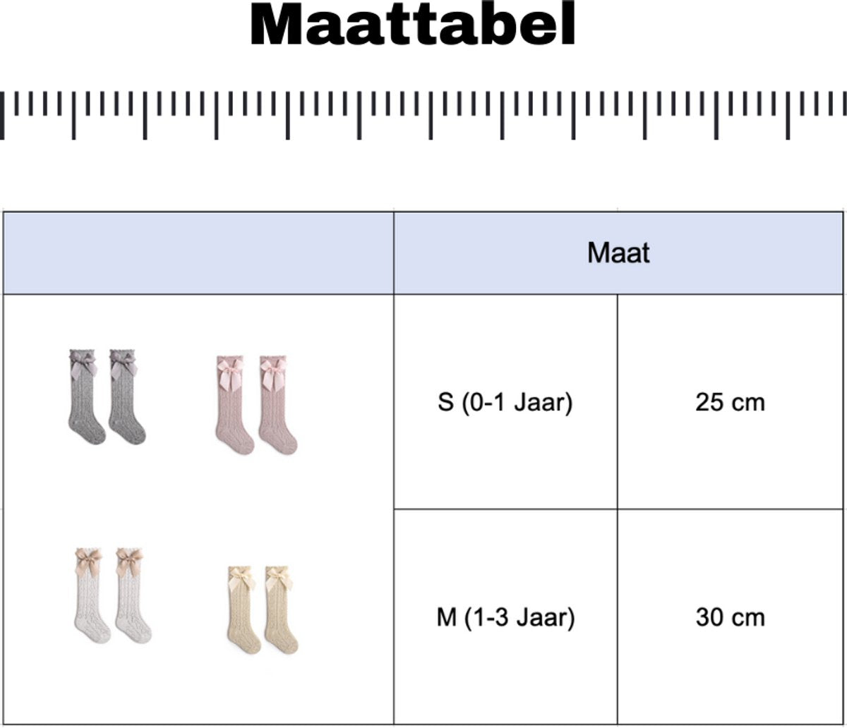 Set van 4 Paar Baby sokken met Strik