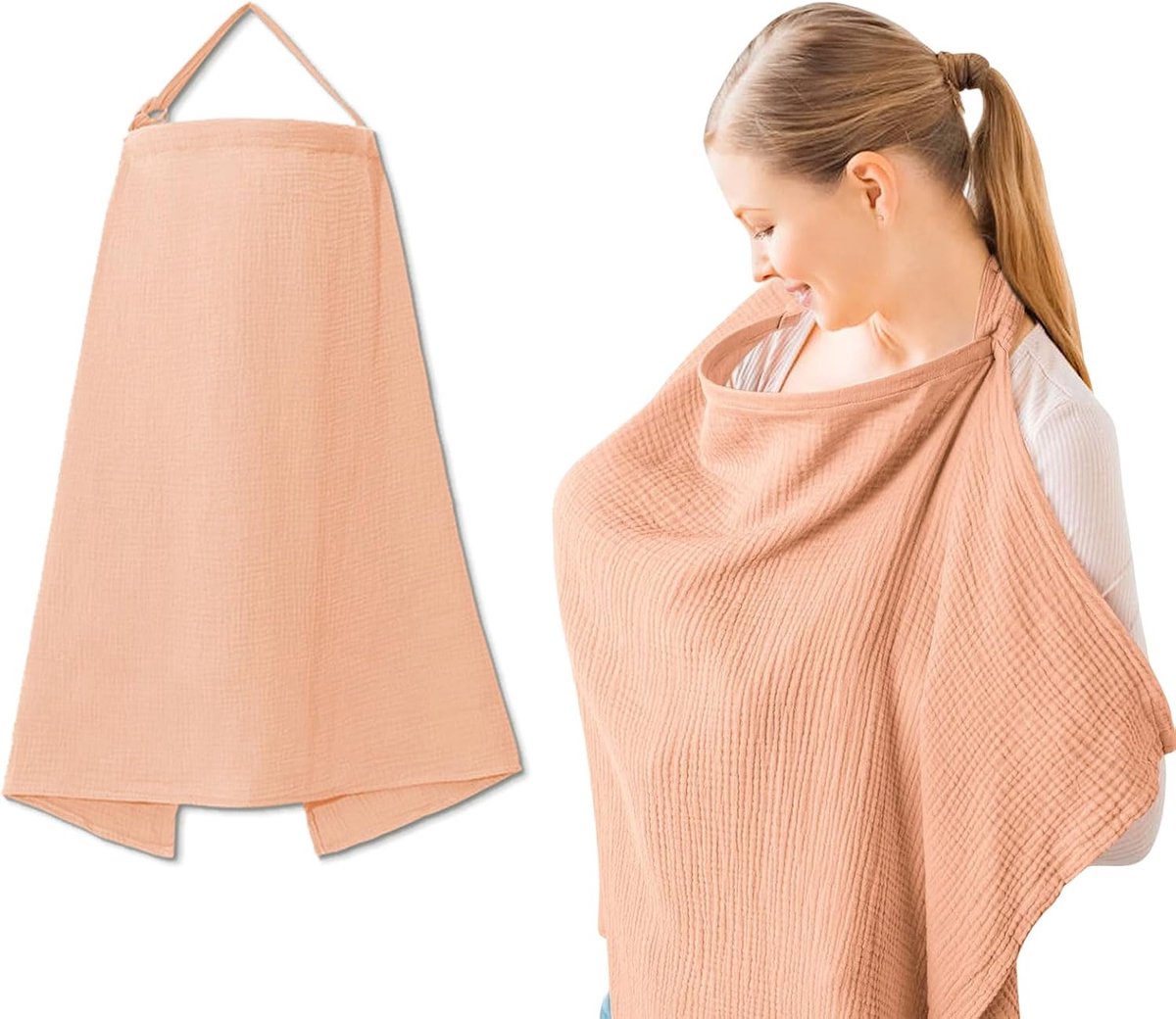 Verstelbare Borstvoedingsdoek Zalm Roze
