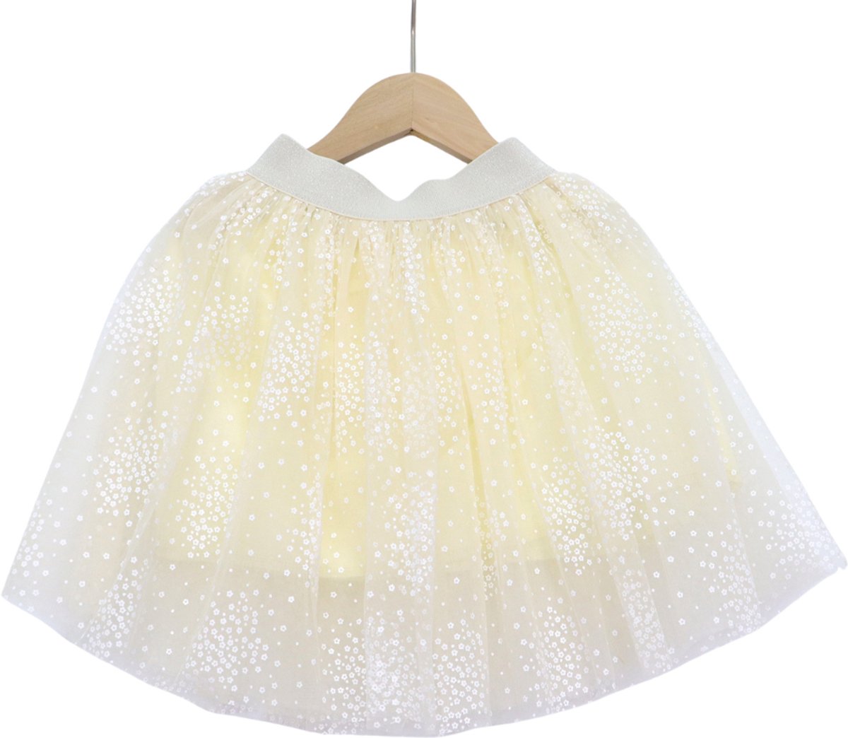Licht Geel Verkleedrok met Tule