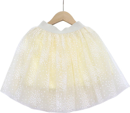 Licht Geel Verkleedrok met Tule