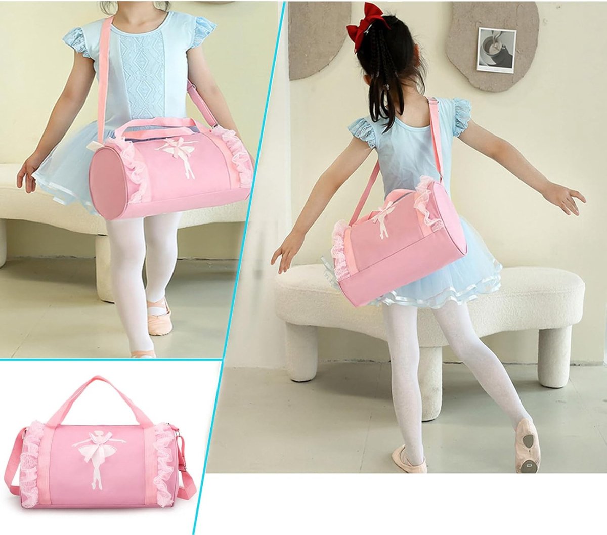 Ballet Tas voor Meisjes Licht Roze