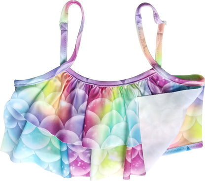 Zeemeerminstaart met bikini verkleed set Blauw, Paars en Roze