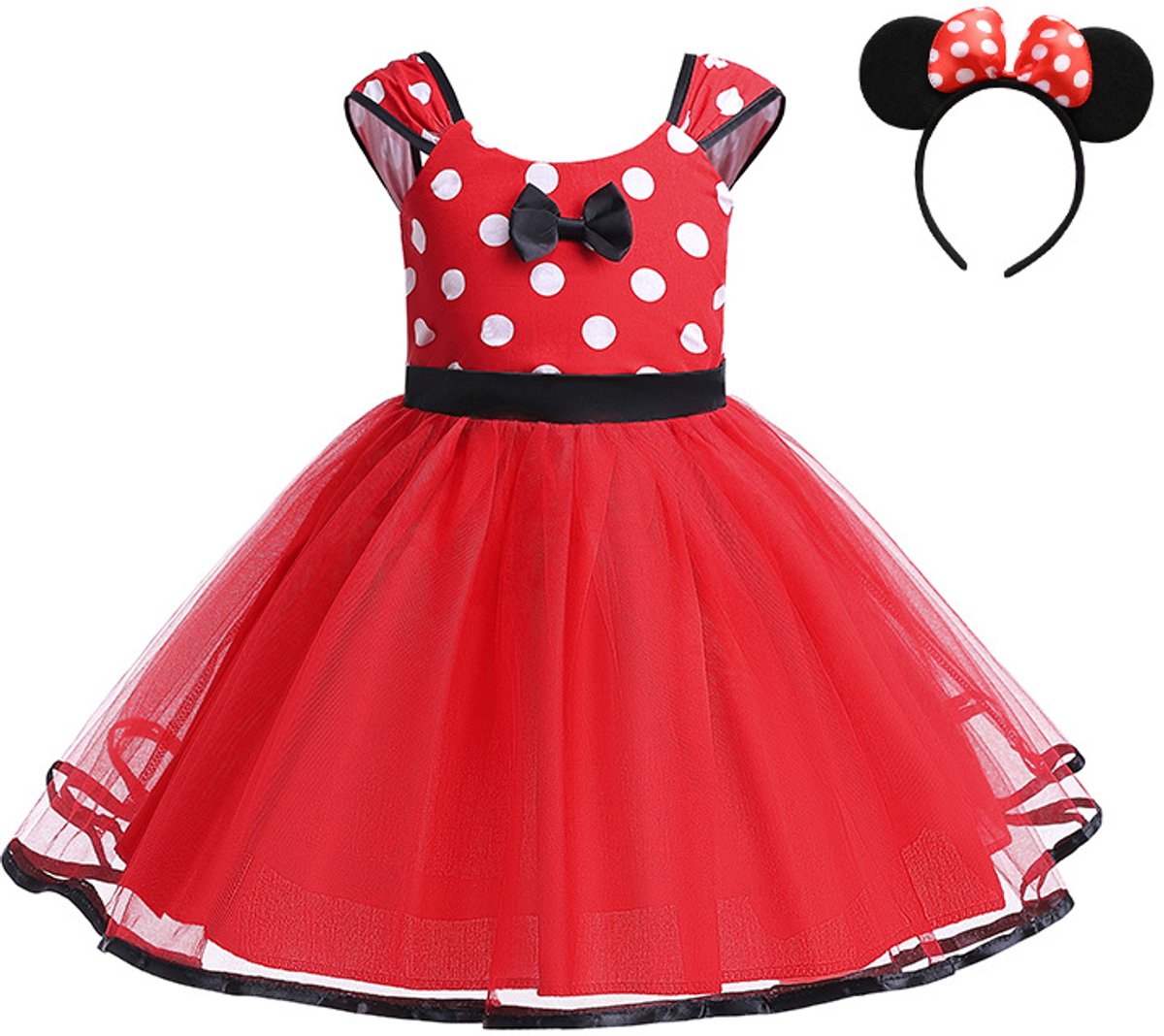 Minnie Mouse Prinsessenjurk meisje met Haarband met Oren