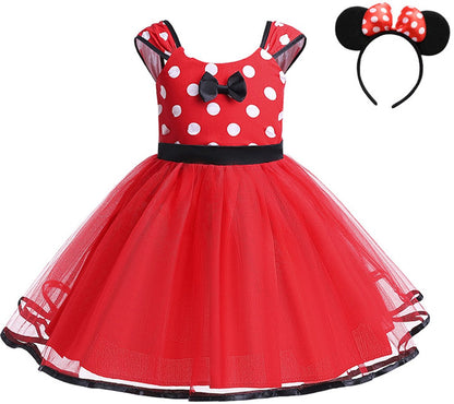 Minnie Mouse Prinsessenjurk meisje met Haarband met Oren