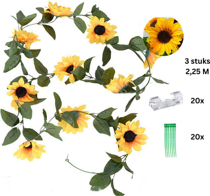 Zonnebloem Slinger Decoratie Set van 3 stuks