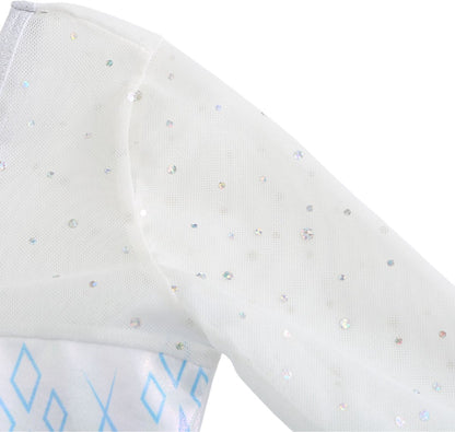 Turnpakje Meisjes met Lange Mouwen, Broekje en Scrunchie Blauw met Wit