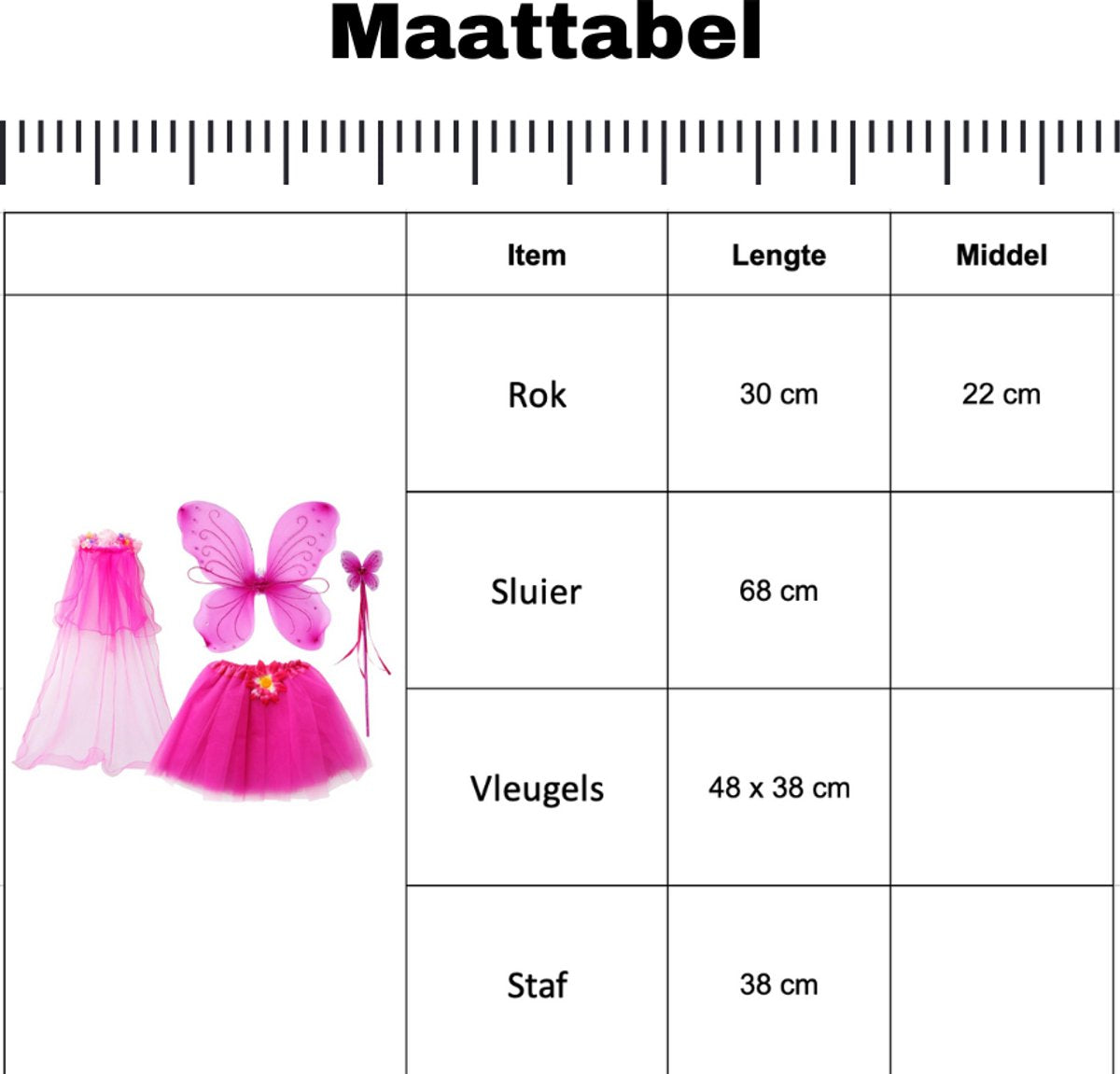 Tuin Vlinder Fee Verkleedset voor Meisjes Hard Roze