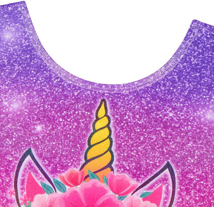Turnpakje Meisjes zonder Mouwen met Broekje en Scrunchie Unicorn