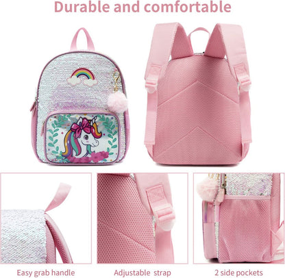 Unicorn Schooltas Pailletten