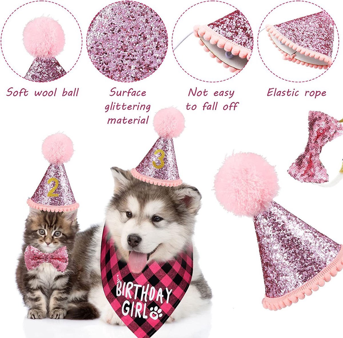 Verjaardagsset Hond Roze Teef