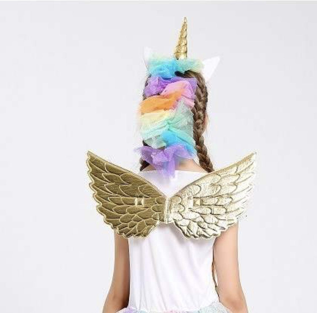 Regenboog Eenhoorn Verkleed Jurk met Haarband