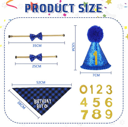 Verjaardagsset Hond Blauw Reu