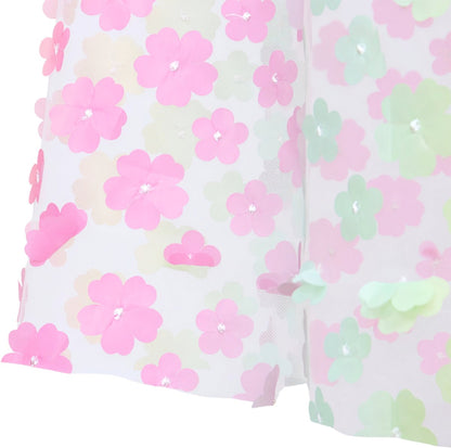 Luxe Verkleedcape Transparant met Regenboog kleuren en Bloemen