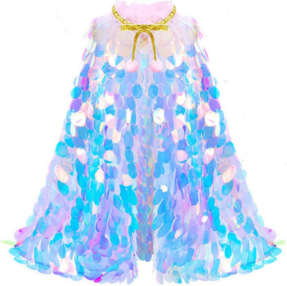 Luxe Mermaid Glitter Cape met Accessoires