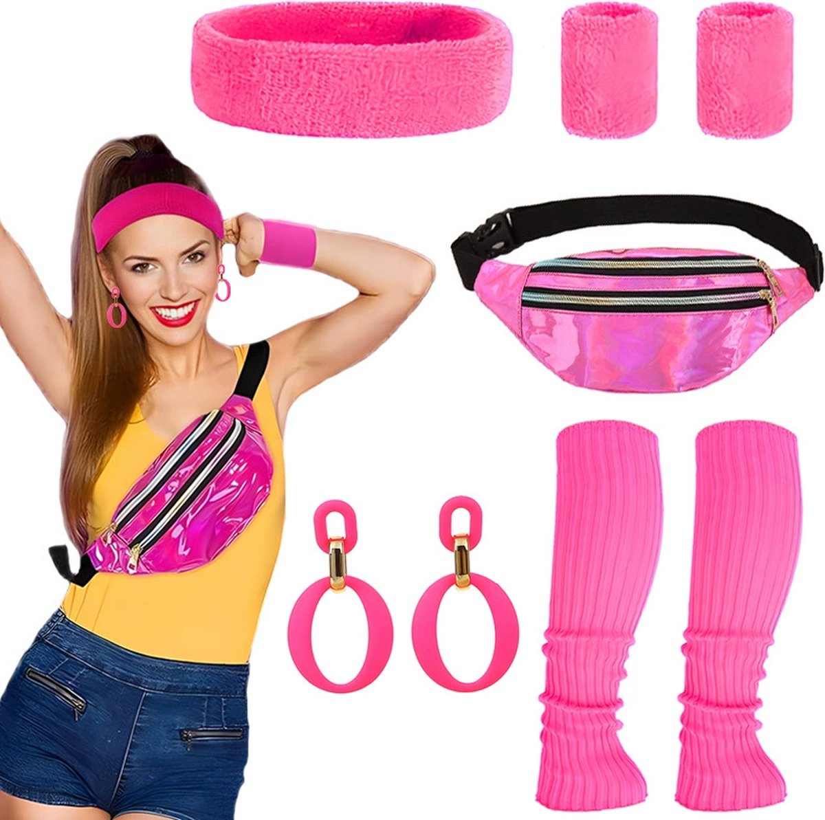 Foute 80s/90s Party Verkleed Accessoires set compleet