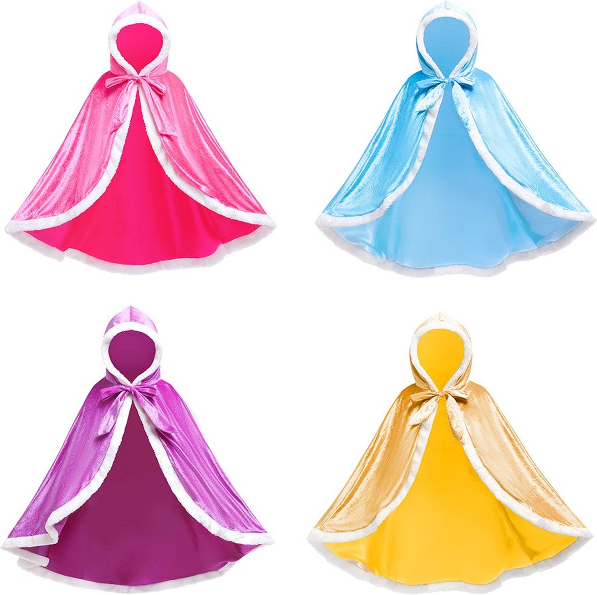 Luxe Verkleed Cape Winter Roze