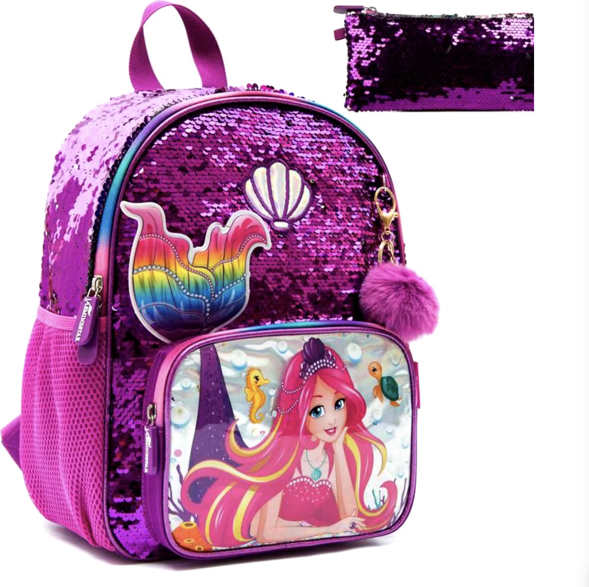 Mermaid Schooltas Pailletten