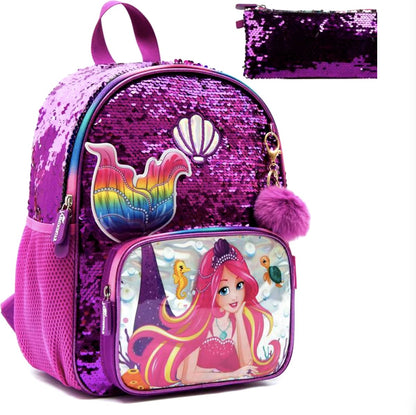 Mermaid Schooltas Pailletten