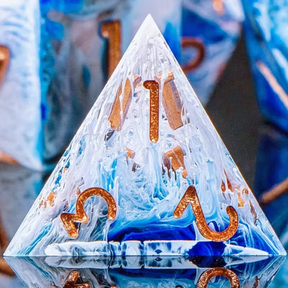 7 delige Resin Dice Set “Ocean’s Whisper”