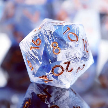 7 delige Resin Dice Set “Ocean’s Whisper”