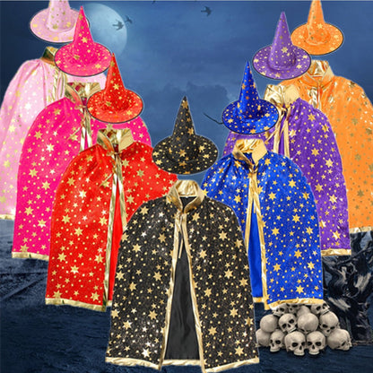 Tovenaars Cape en Hoed Blauw