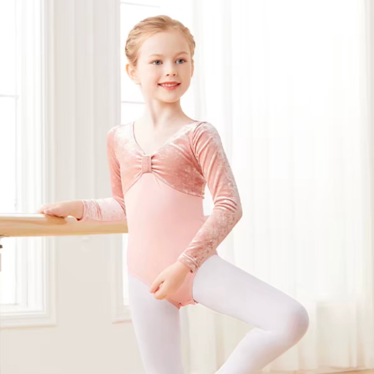 Roze balletpakje met Fluwelen Body voor 3 tot 12 jaar