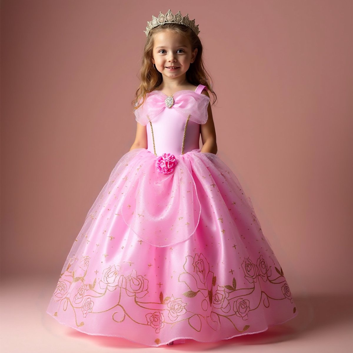 Luxe Prinsessenjurk Lichtroze met 11-delige Accessoires