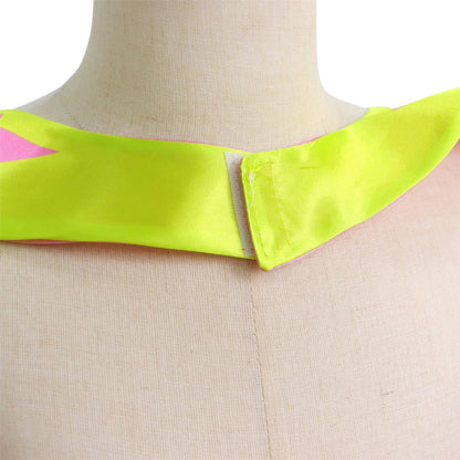 Verkleedset Superheldin Cape Masker Armbanden Roze, Blauw en Geel met Sterren