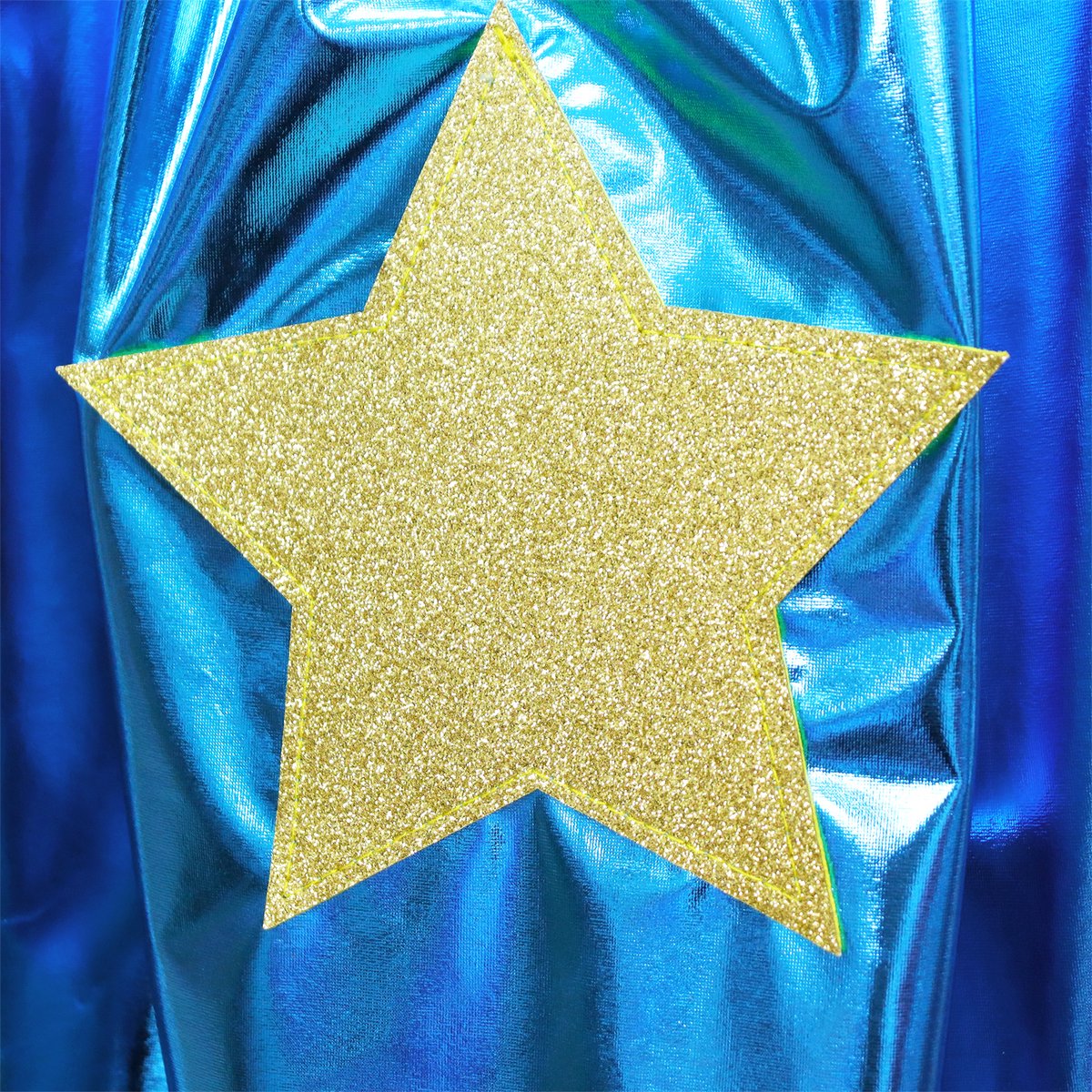 Superhelden Outfit Kind Tutu Rok + Metallic Cape + Masker Blauw